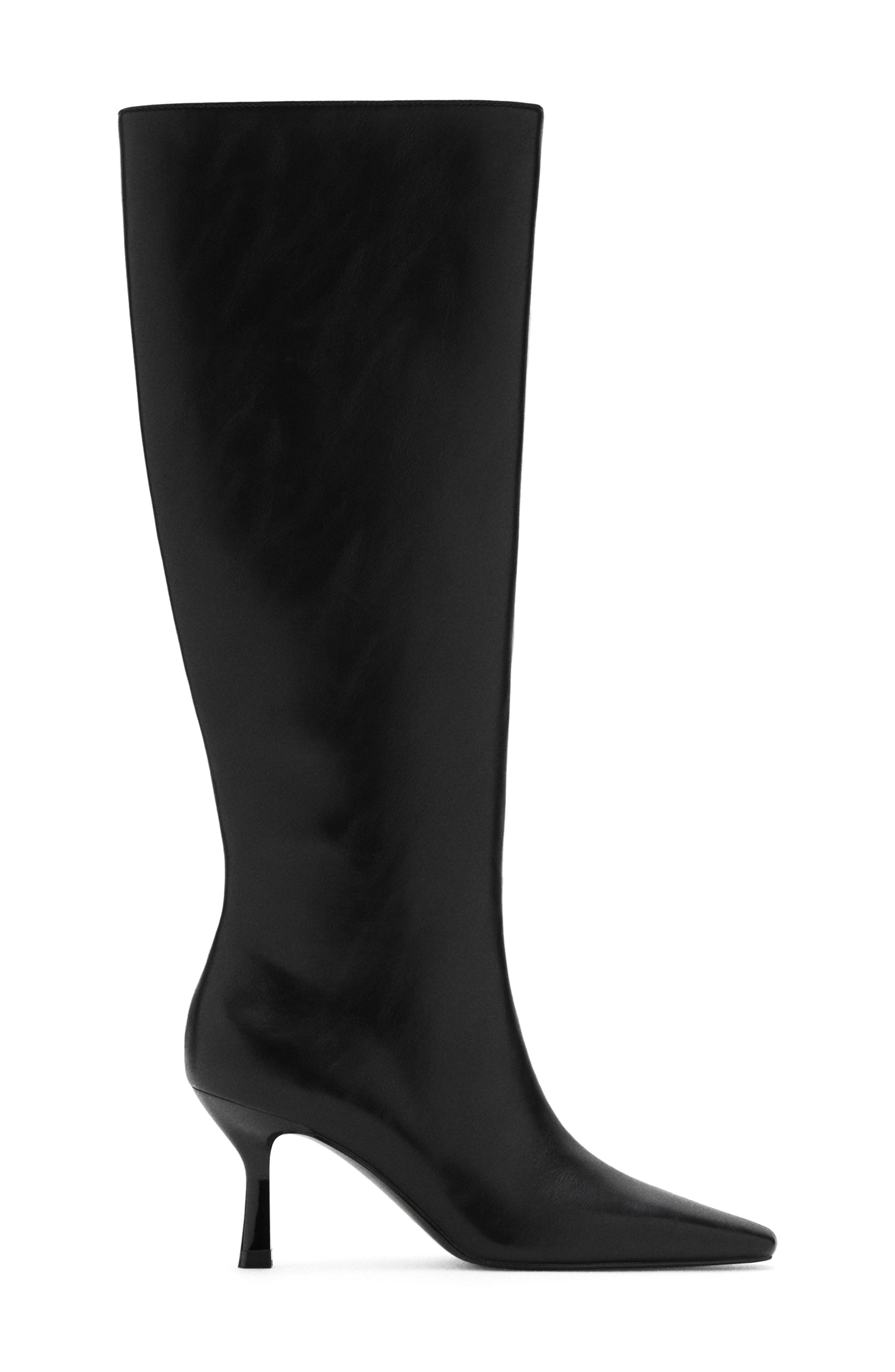 MANGO Knee High Boot, Main, color, Black