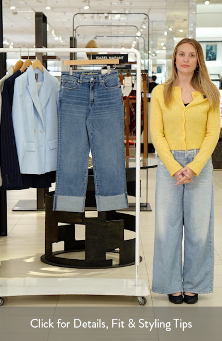 Cuffed Relaxed Crop Straight Leg Jeans, sales video thumbnail