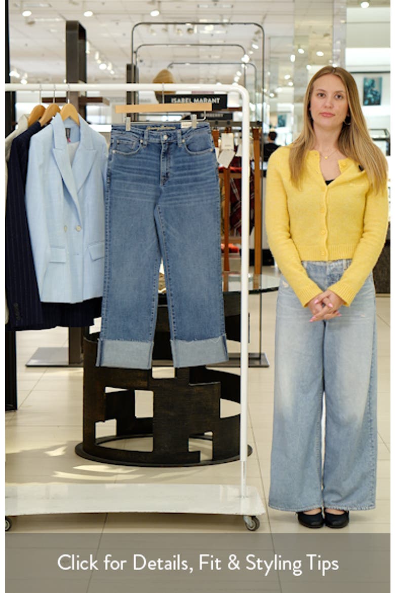 Cuffed Relaxed Crop Straight Leg Jeans video