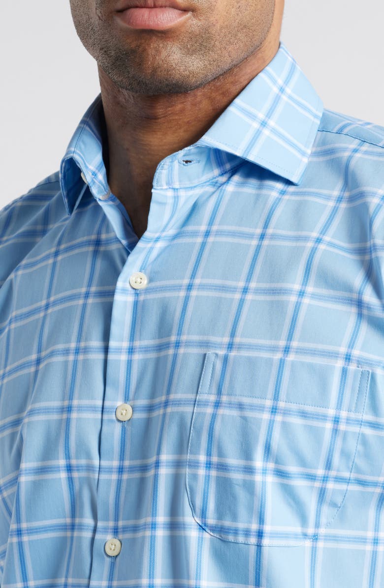 Peter Millar Ullswater Crown Lite Plaid Button-Up Shirt, Alternate, color, Cottage Blue