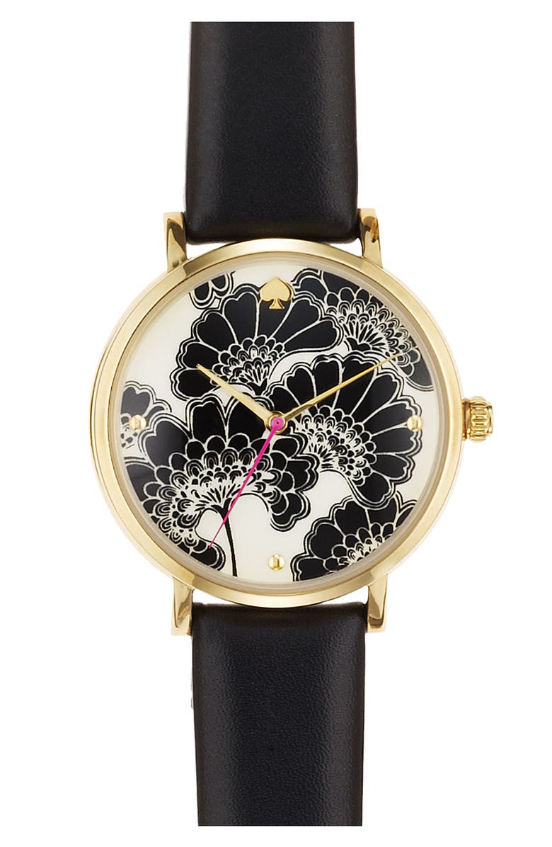 Kate Spade New York 'metro' patterned dial watch, 34mm, Main, color, 