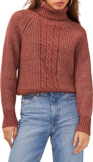 1.STATE Back Cutout Turtleneck Sweater