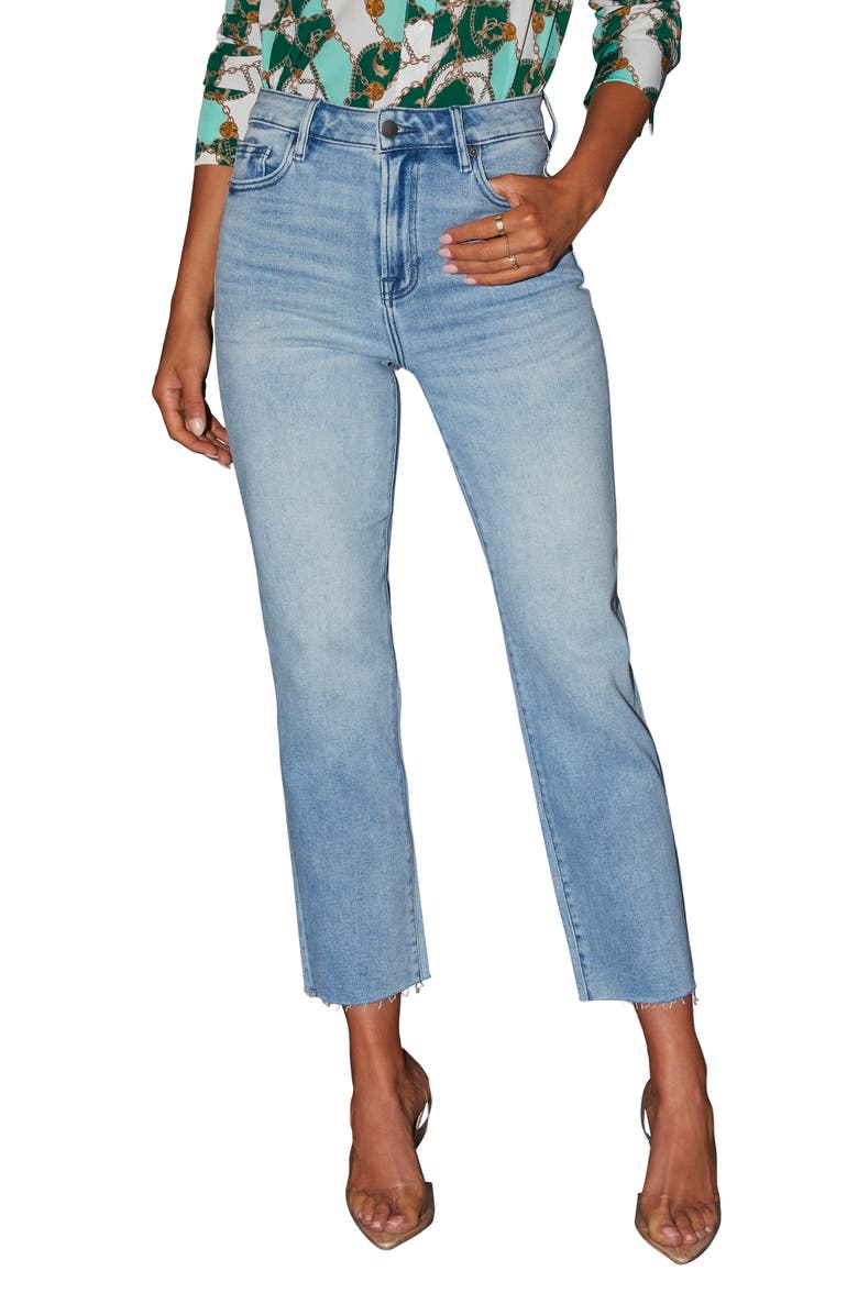 VICI Collection Lynda Raw Hem Ankle Straight Leg Jeans, Main, color, 