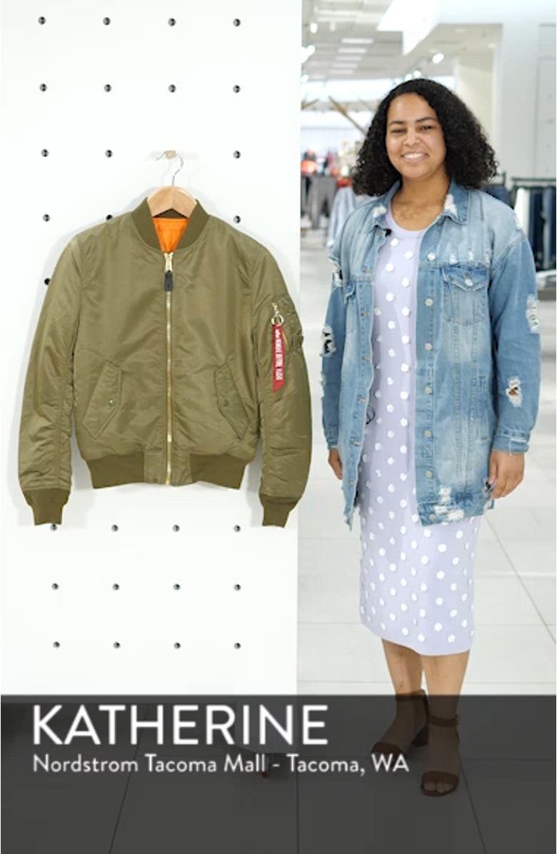 'MA-1' Slim Fit Bomber Jacket, sales video thumbnail