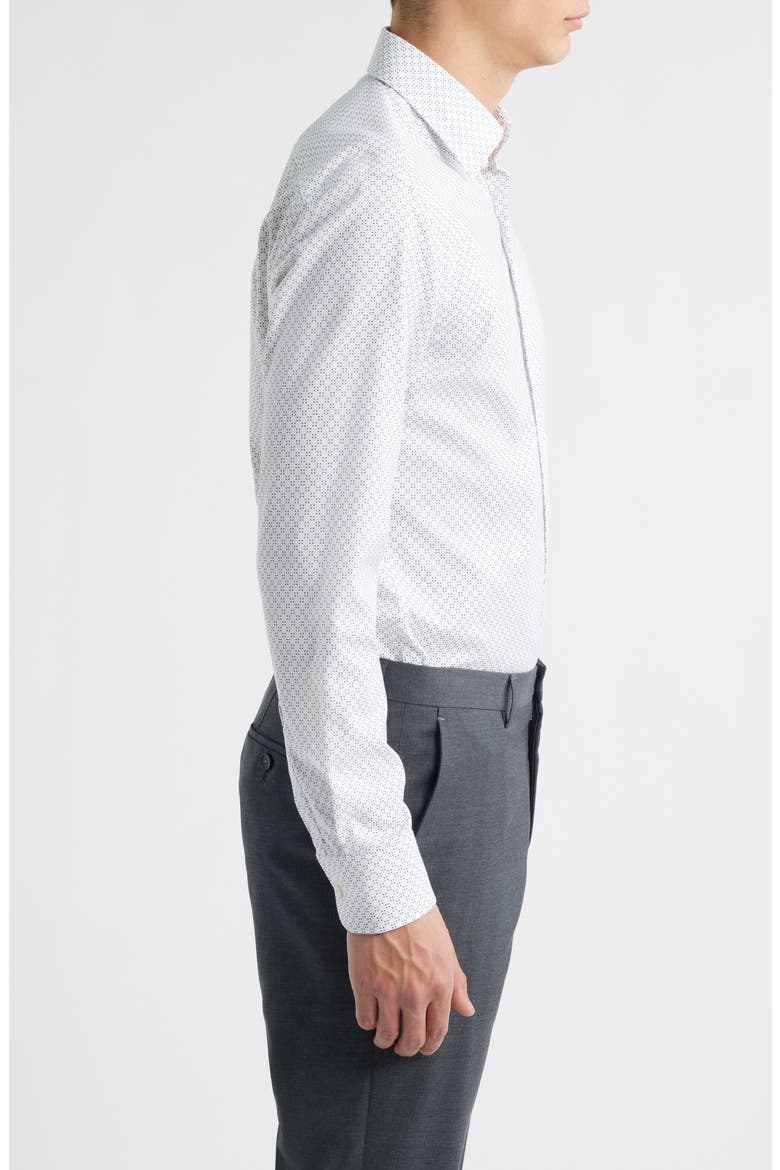 Hank Kent Slim Fit Stretch Cotton Dresss Shirt, Alternate, color, WHITE