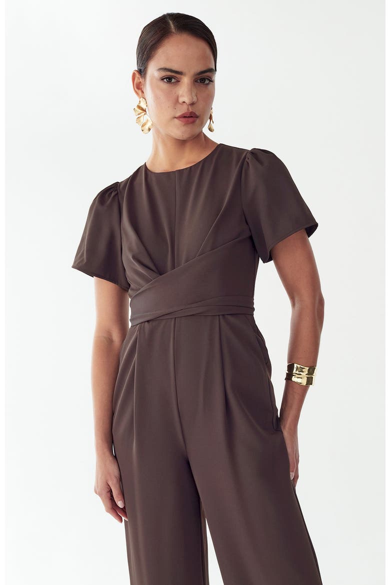 Mahra Jumpsuit, Alternate, color, Chocolate