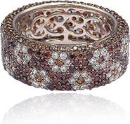 SUZY LEVIAN Cubic Zirconia Floral Eternity Band