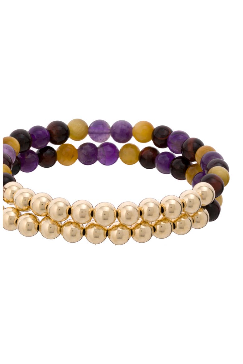 N19 Anxiety Free Set of 2 Healer's Bracelets, Alternate, color, YELLOW GOLD