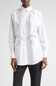 Dolce&Gabbana Cordonetto Lace Detail Poplin Button-Up Shirt