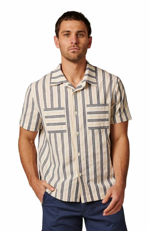 LEISURE LAB Catalina Button Up in Blue Stripes  product