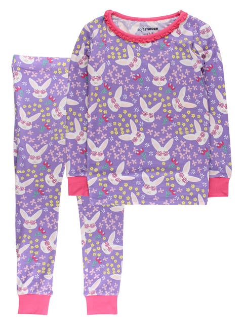 Girls SoftSnooze Ruffle Long Sleeve Pajama Set