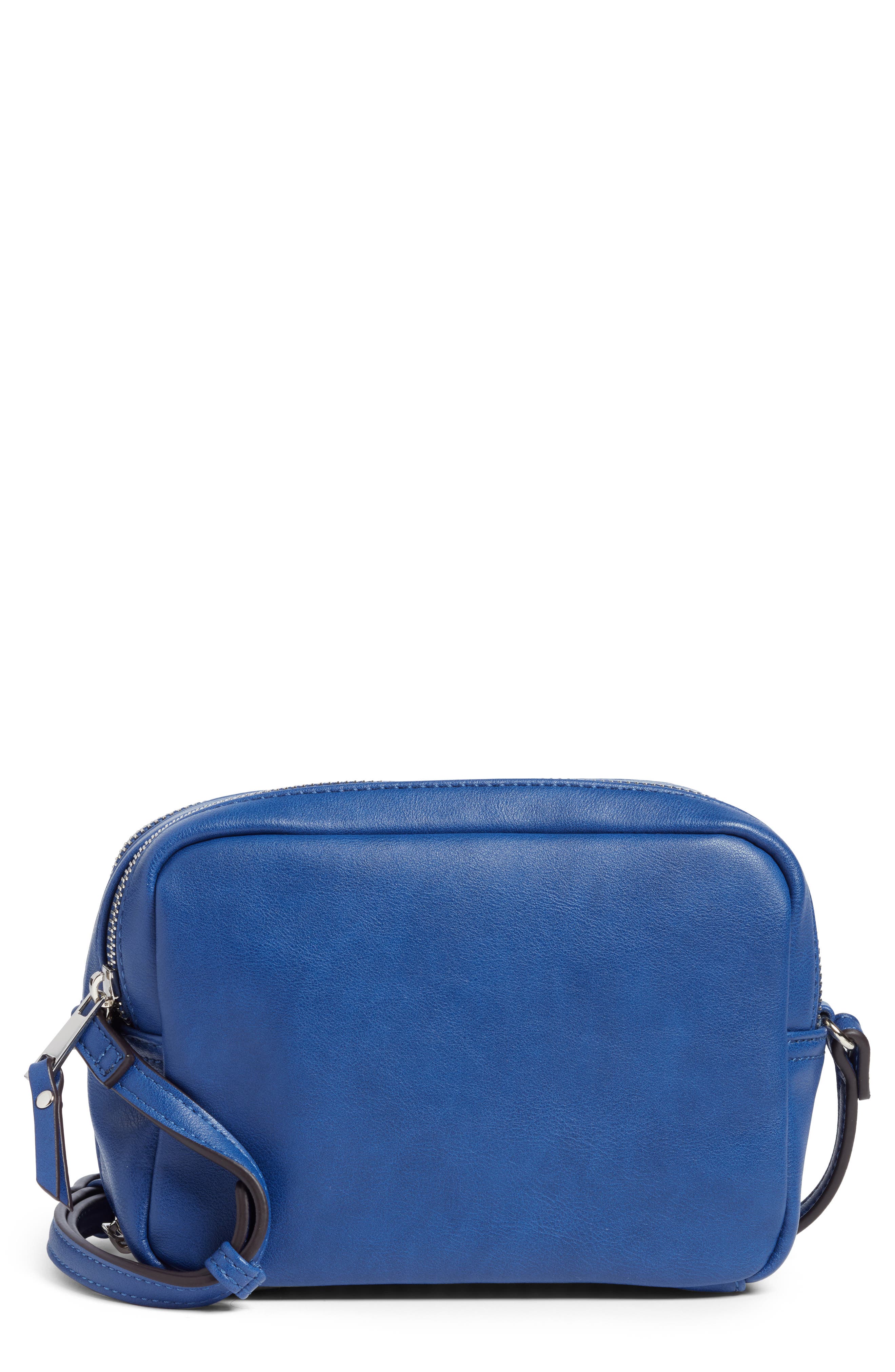 Sole Society Faux Leather Crossbody Bag, Main, color, 