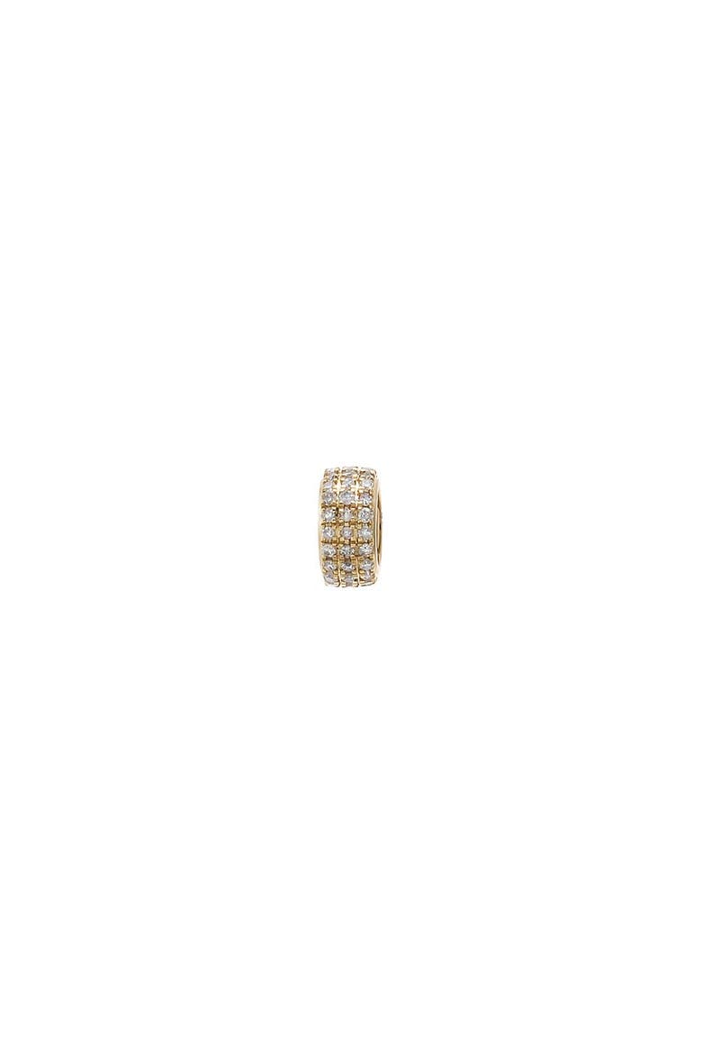 Diamond Wide Pave Rondelle Charm 14K, Main, color, 14K Gold