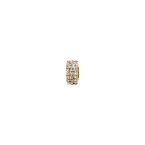 Diamond Wide Pave Rondelle Charm 14K