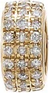 BY ADINA EDEN Diamond Wide Pave Rondelle Charm 14K