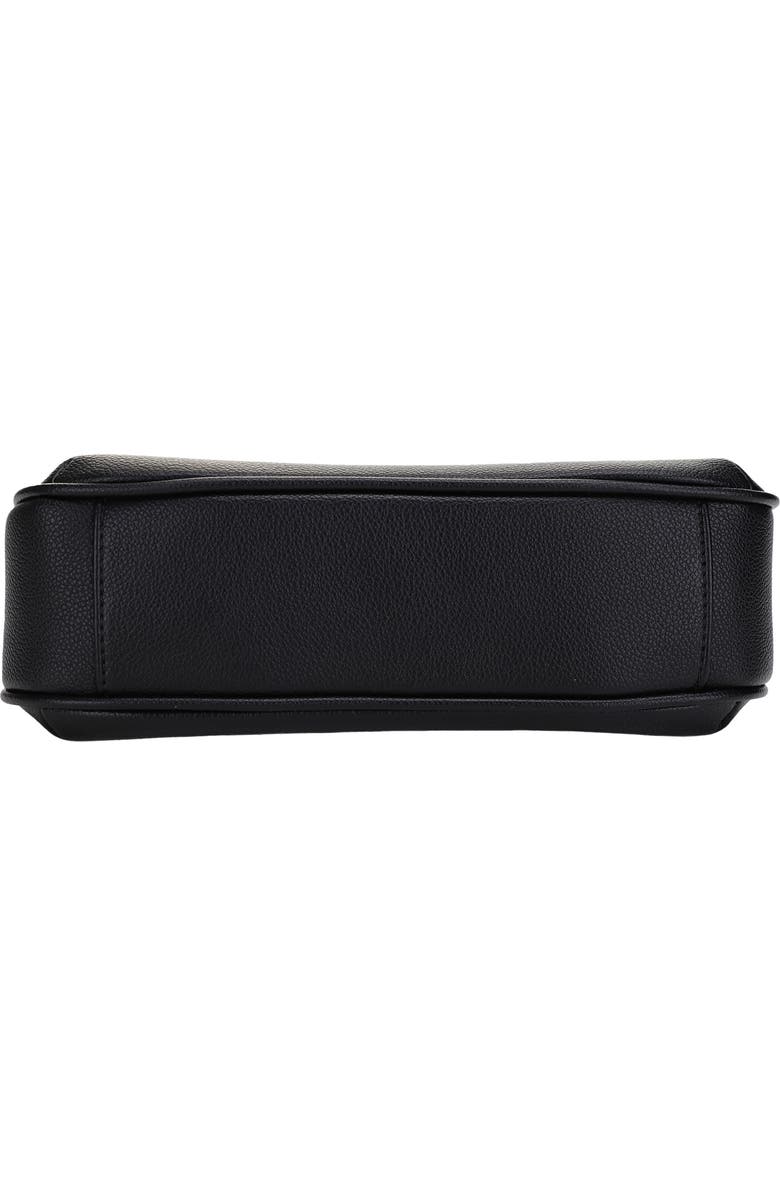 Mali + Lili Marissa Bow Vegan Leather Shoulder Bag, Alternate, color, Black