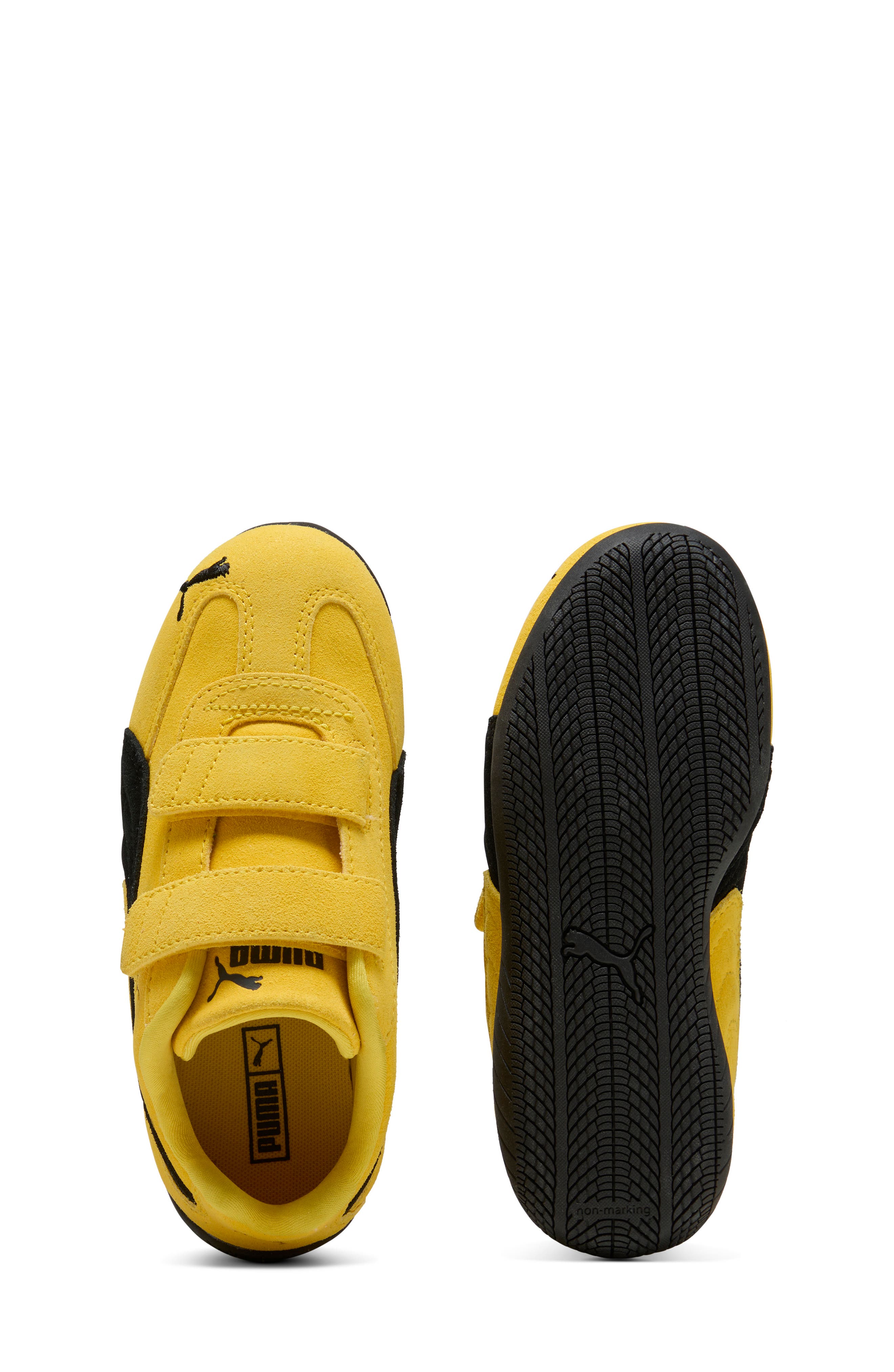 PUMA Kids' Speedcat OG Sneaker, Alternate, color, Yellow/ Puma Black