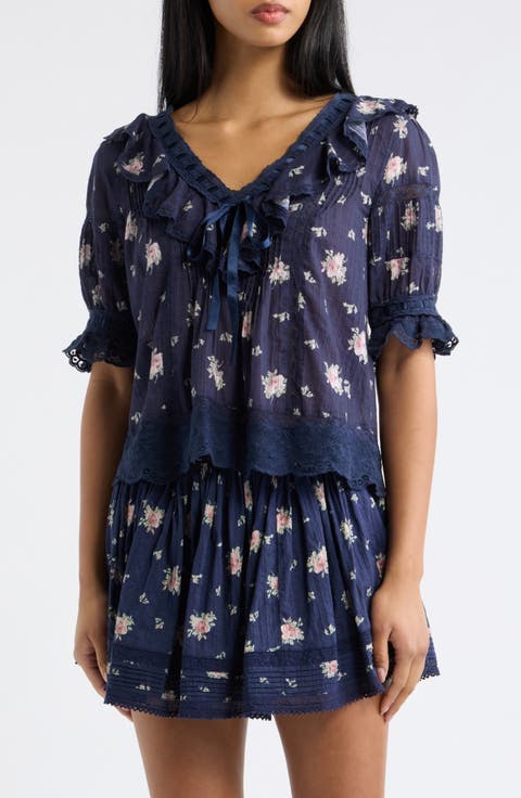 Romilly Ruffle & Lace Top