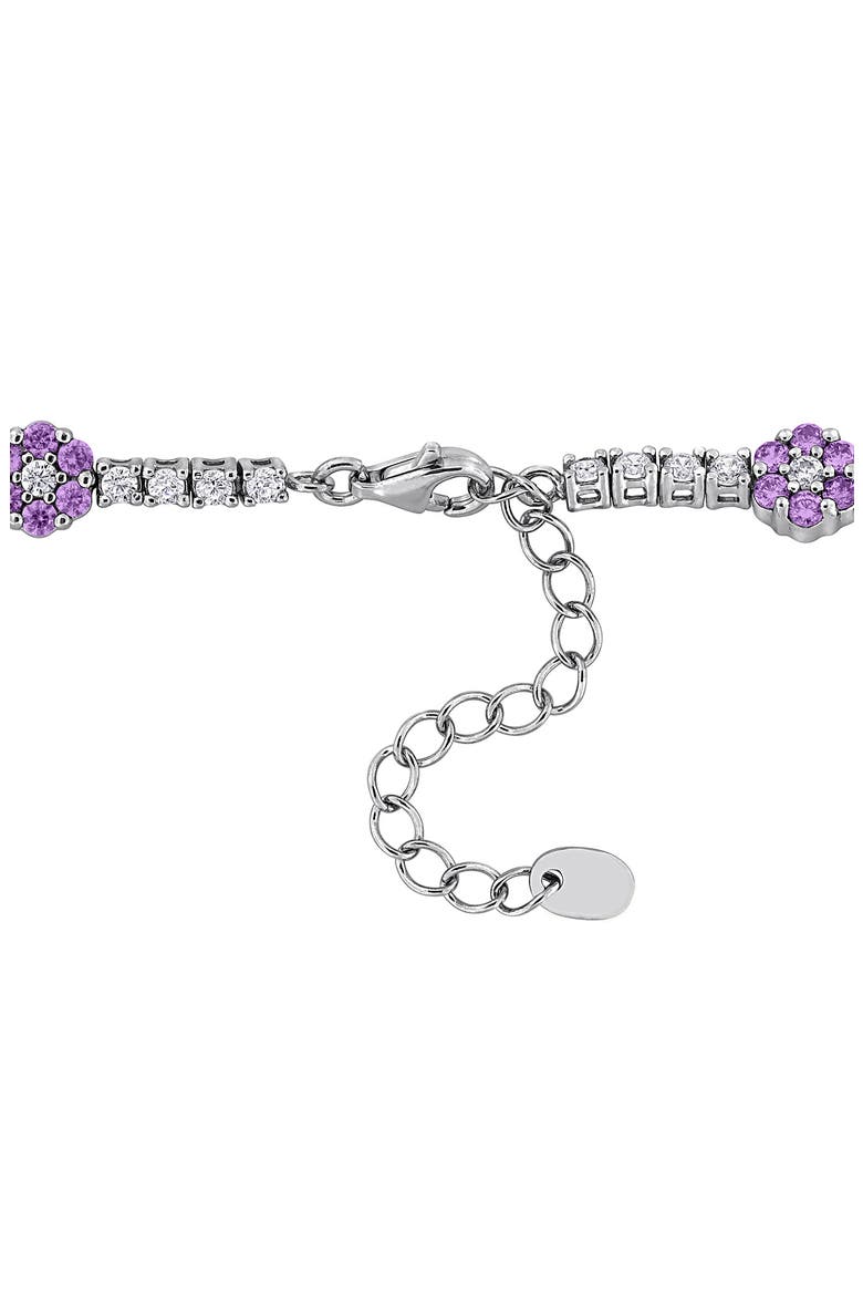 Sterling Silver Multicolor Cubic Zirconia Flower Bracelet, Alternate, color, MULTICOLOR