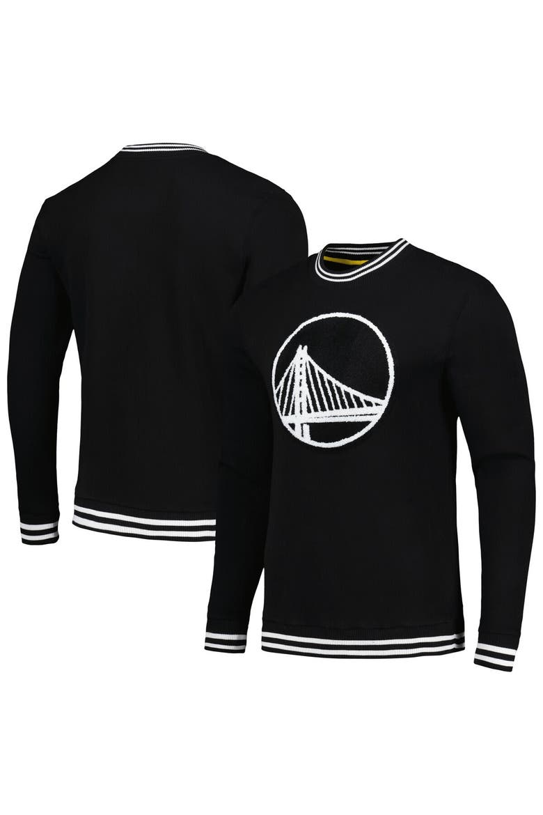 Men's Stadium Essentials Black Golden State Warriors Club Level Pullover Sweatshirt, Alternate, color, Black