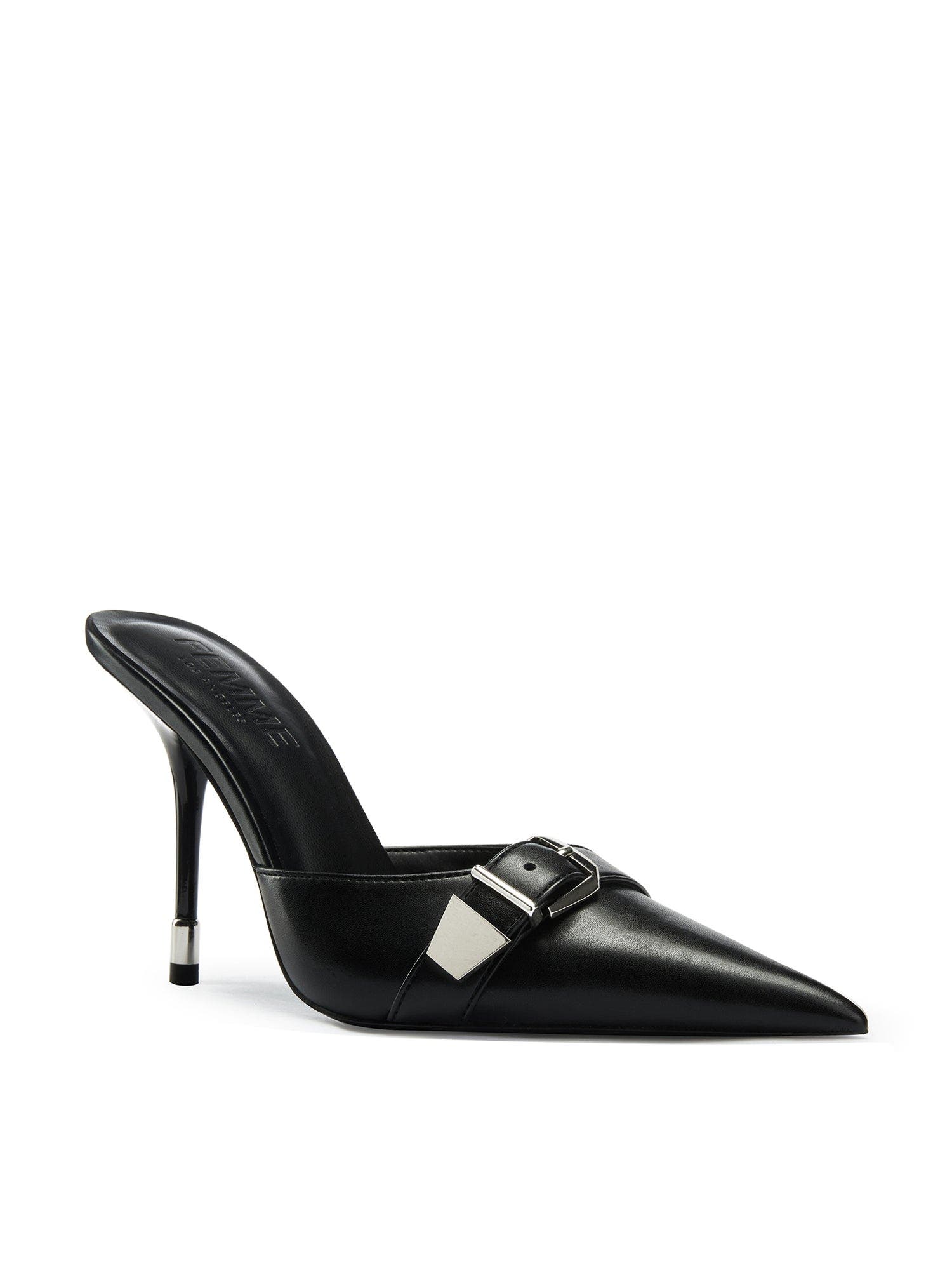 FEMME Venetia Mule, Alternate, color, Black