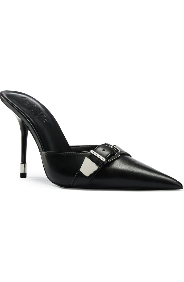 FEMME Venetia Mule, Alternate, color, Black