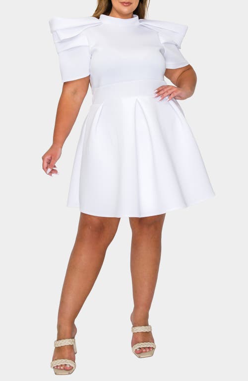 L I V D Karina Statement Stretch Neoprene Fit & Flare Dress