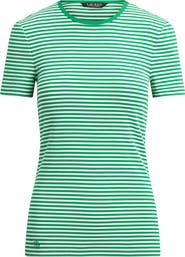 Lauren Ralph Lauren Stripe Cotton Ringer Neck T-Shirt