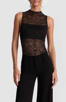Alice + Olivia Nichol Lace Bodysuit
