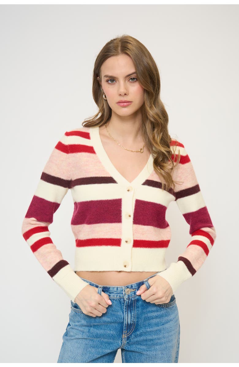 Central Park West Parker Striped Sweater, Main, color, 