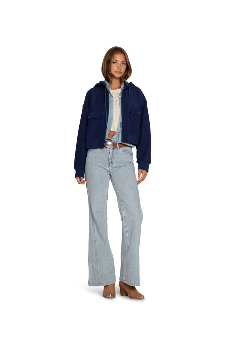 Belle & Bloom Fireside Cropped Utility Zip Jacket, Alternate, color, Navy