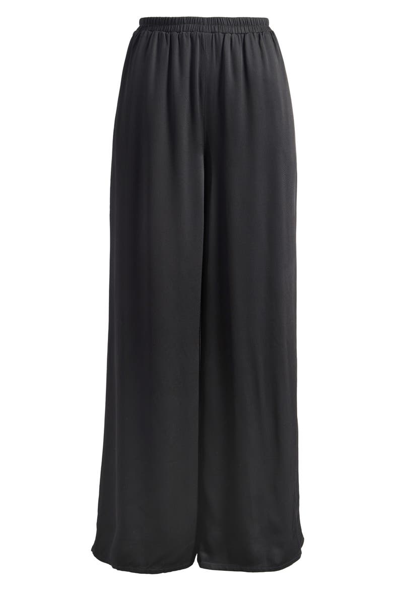 Alexa Wide Leg Pull-On Pants, Alternate, color, BLACK