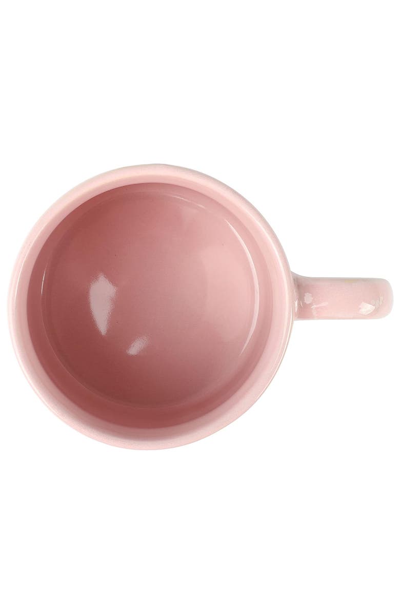 Gibson Home Morning Mist 4 Piece 15 Ounce Stoneware Belly Mug Set, Alternate, color, White