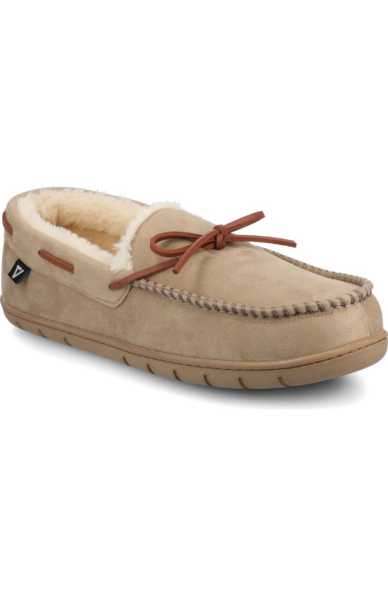 VANCE CO Hayden Faux Fur Lined Slipper, Main, color, Sand