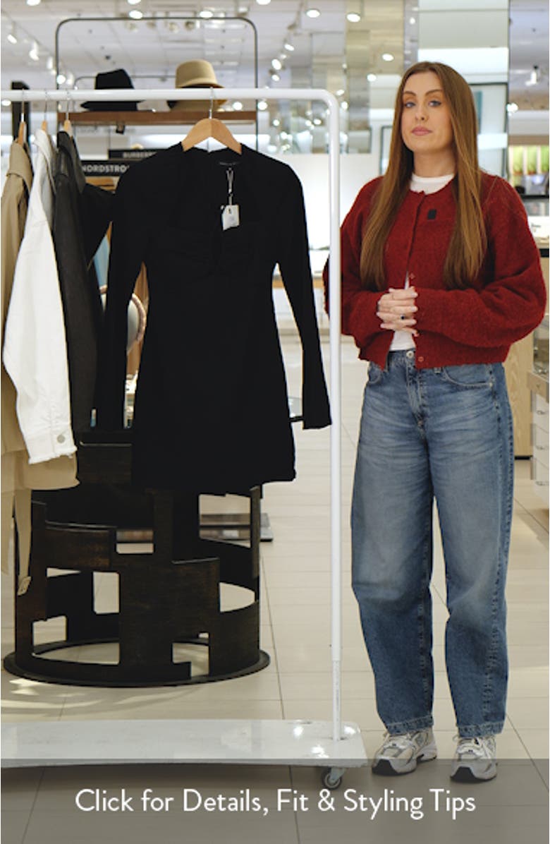 Crossover Cutout Long Sleeve Minidress, sales video thumbnail