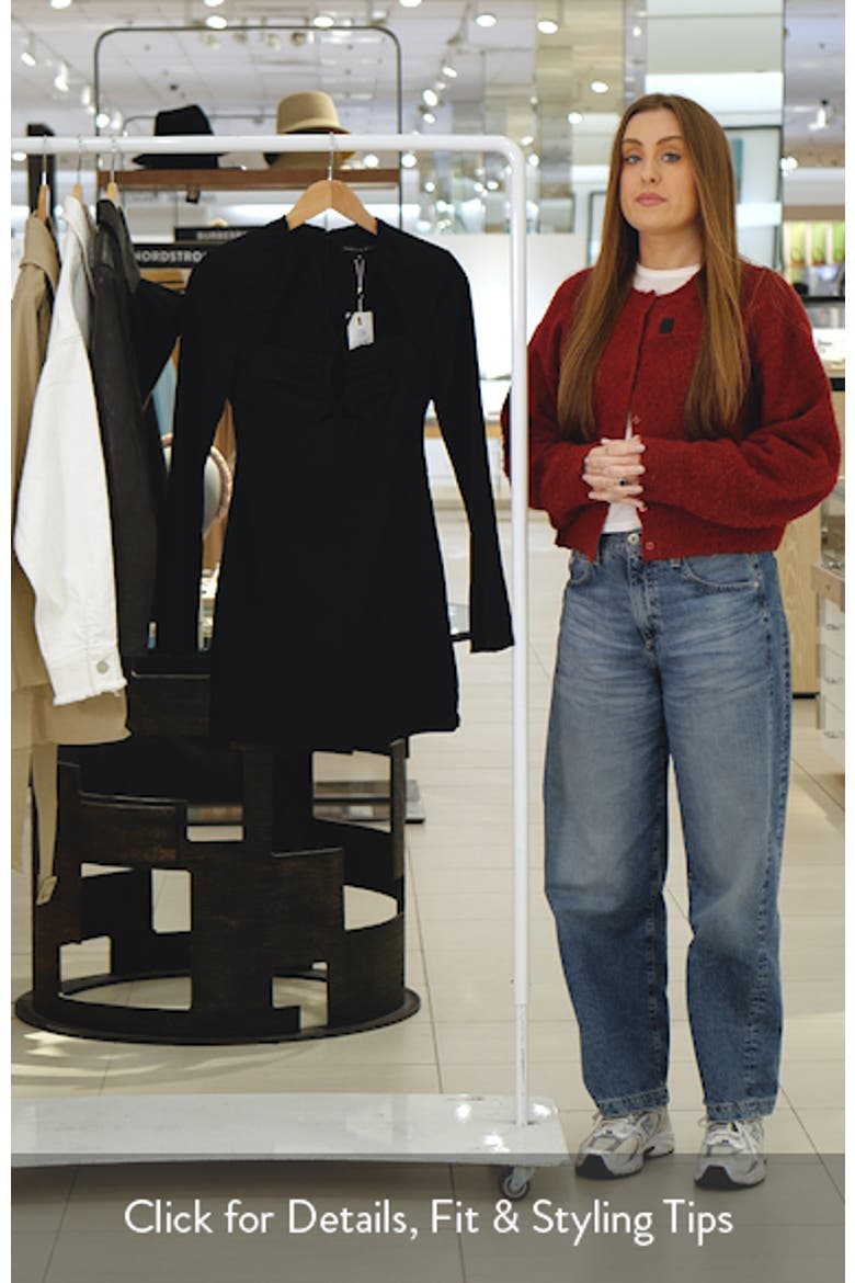 Crossover Cutout Long Sleeve Minidress video