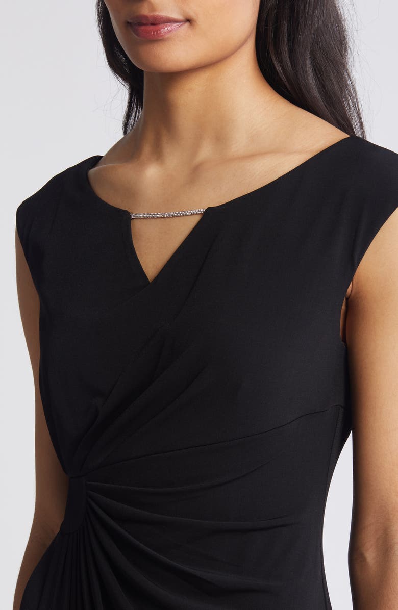 Connected Apparel Ity Trim Detail Sheath Dress, Alternate, color, Black