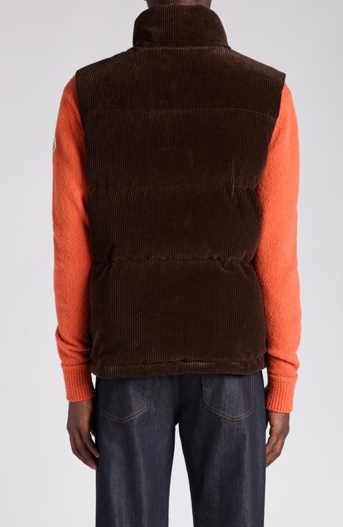 Moncler Mens Taupe Agen Sleeveless Corduroy Gilet In Purple