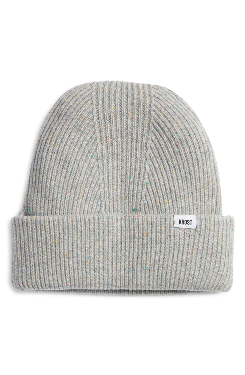 KROST Speckle Wool Beanie, Main, color, Nimbus Cloud