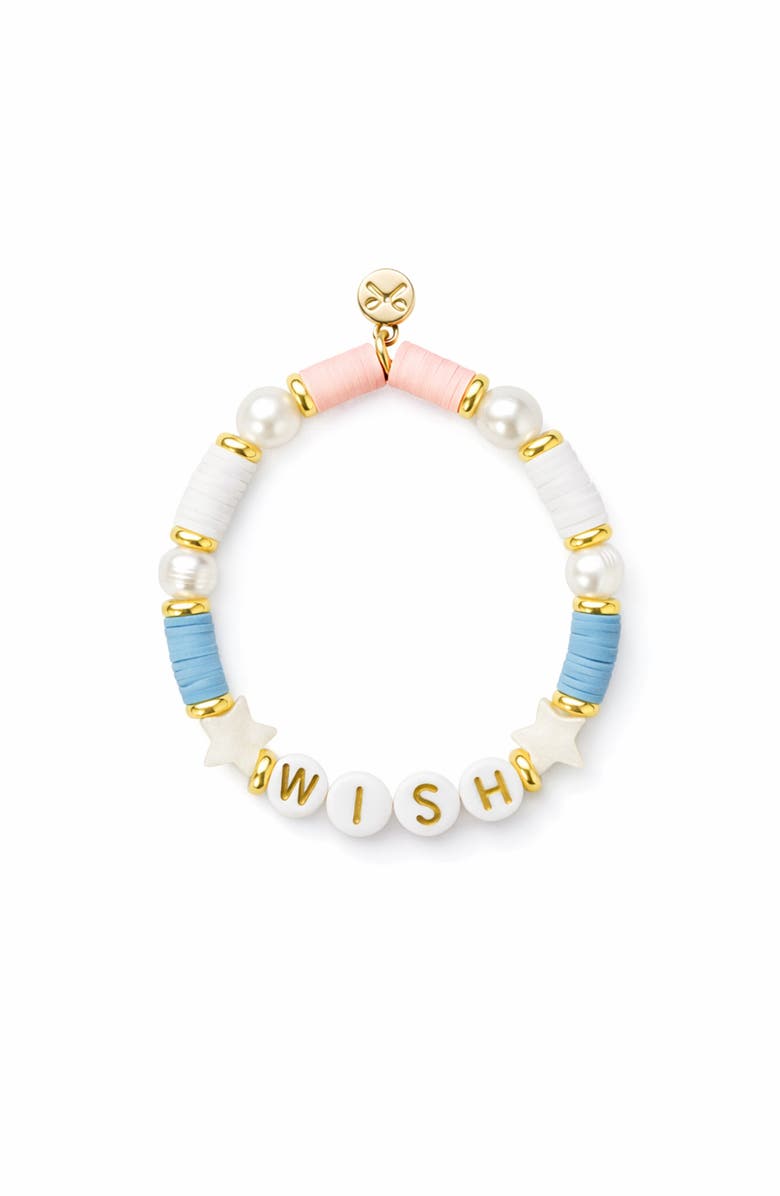 Bits & Bows Wish Bracelet, Main, color, Blue/White/Pink