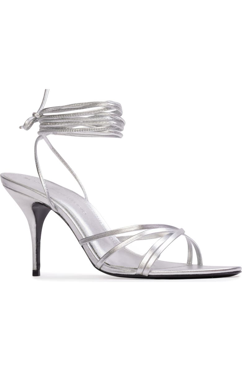 BLACK SUEDE STUDIO Tally 80 Sandal, Alternate, color, Silver Metallic Leather