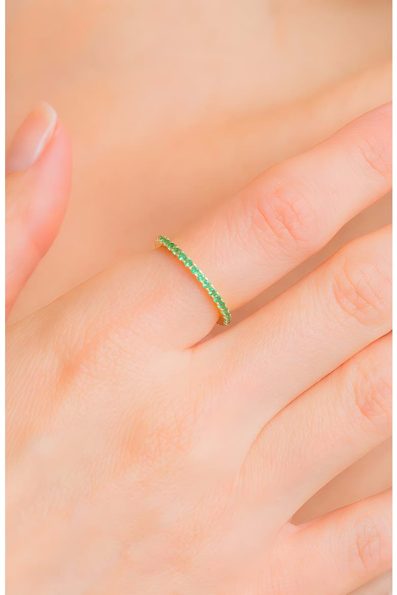 May Birthstone Eternity Stacking Ring, Alternate, color, 925 Sterling Silver