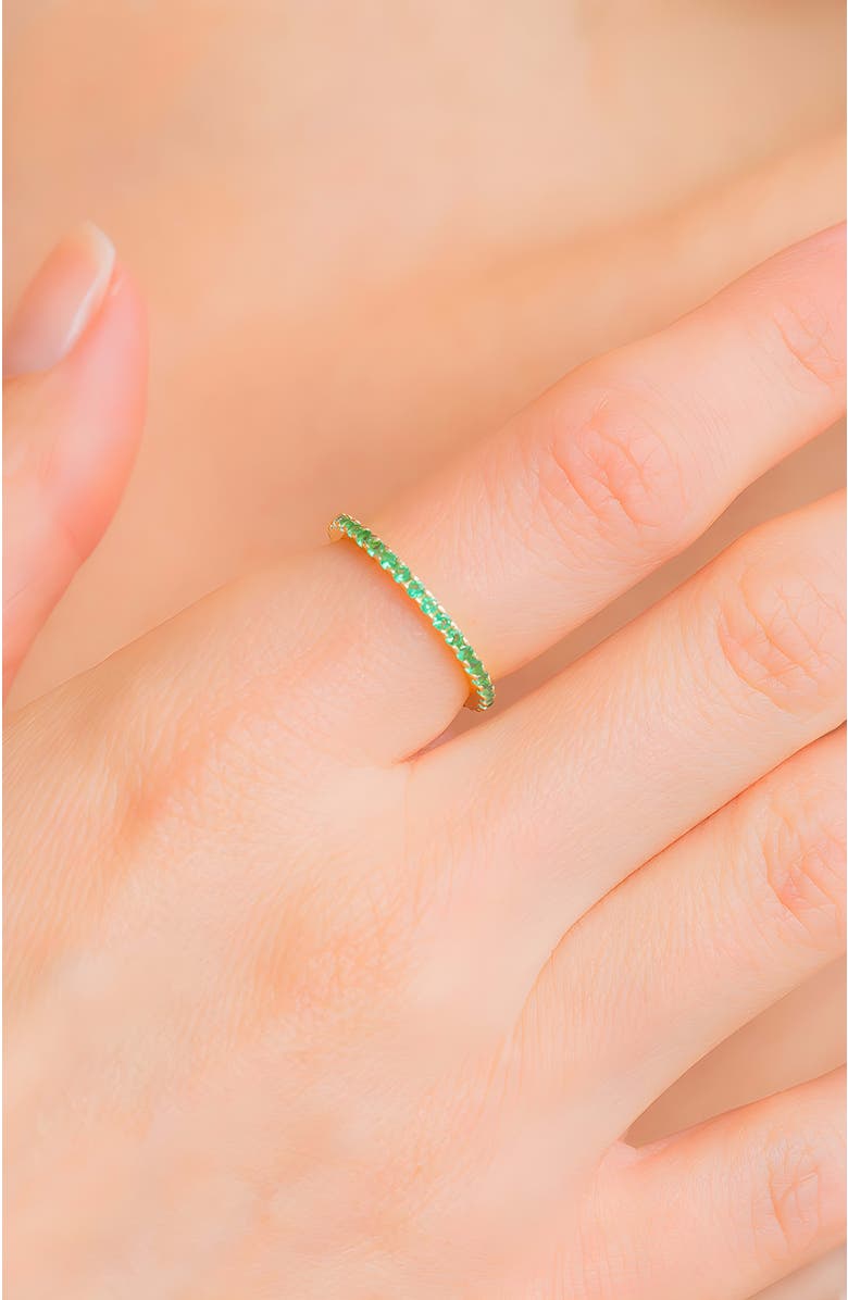 Mint & Lily May Birthstone Eternity Stacking Ring, Alternate, color, 18K Gold Over Sterling Silver