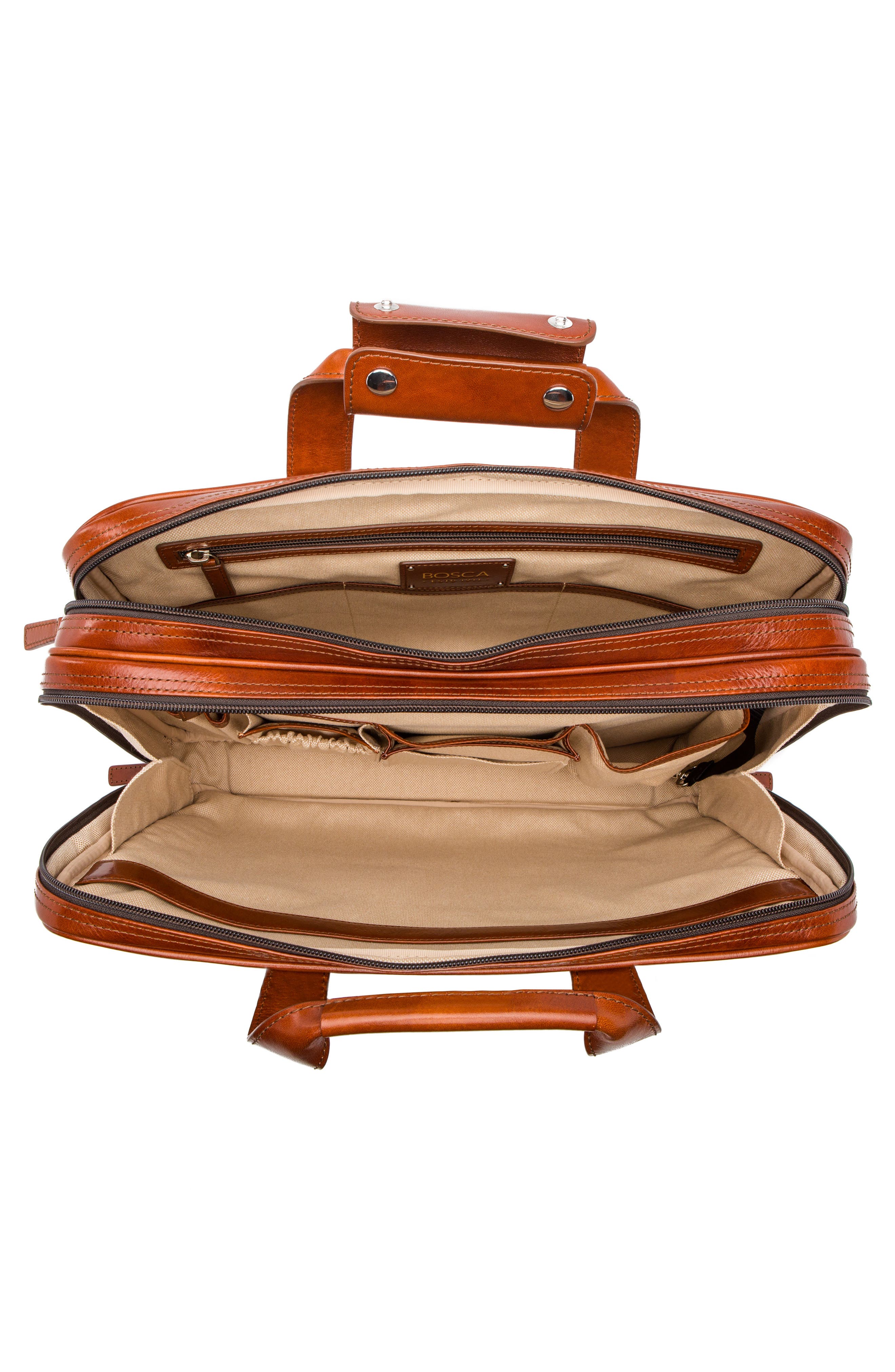 Bosca Stringer Leather Briefcase, Alternate, color, 