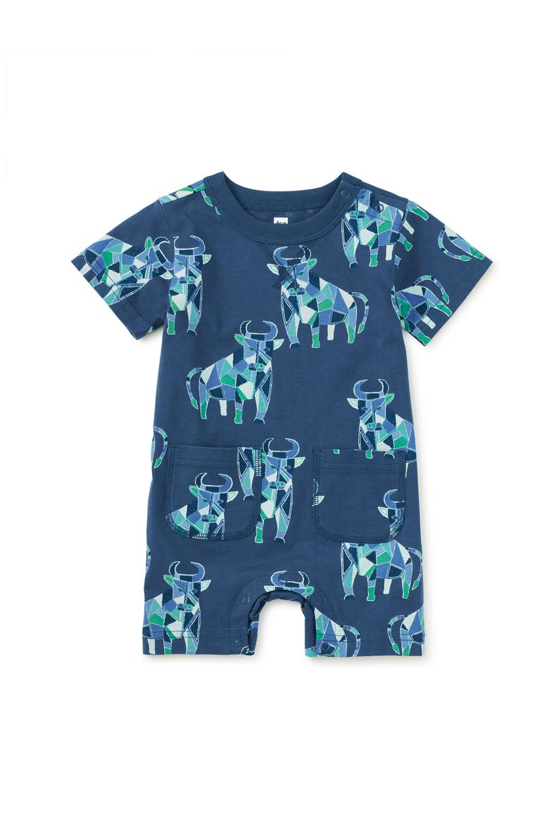 Double Pocket Baby Romper, Main, color, Picasso's Toros