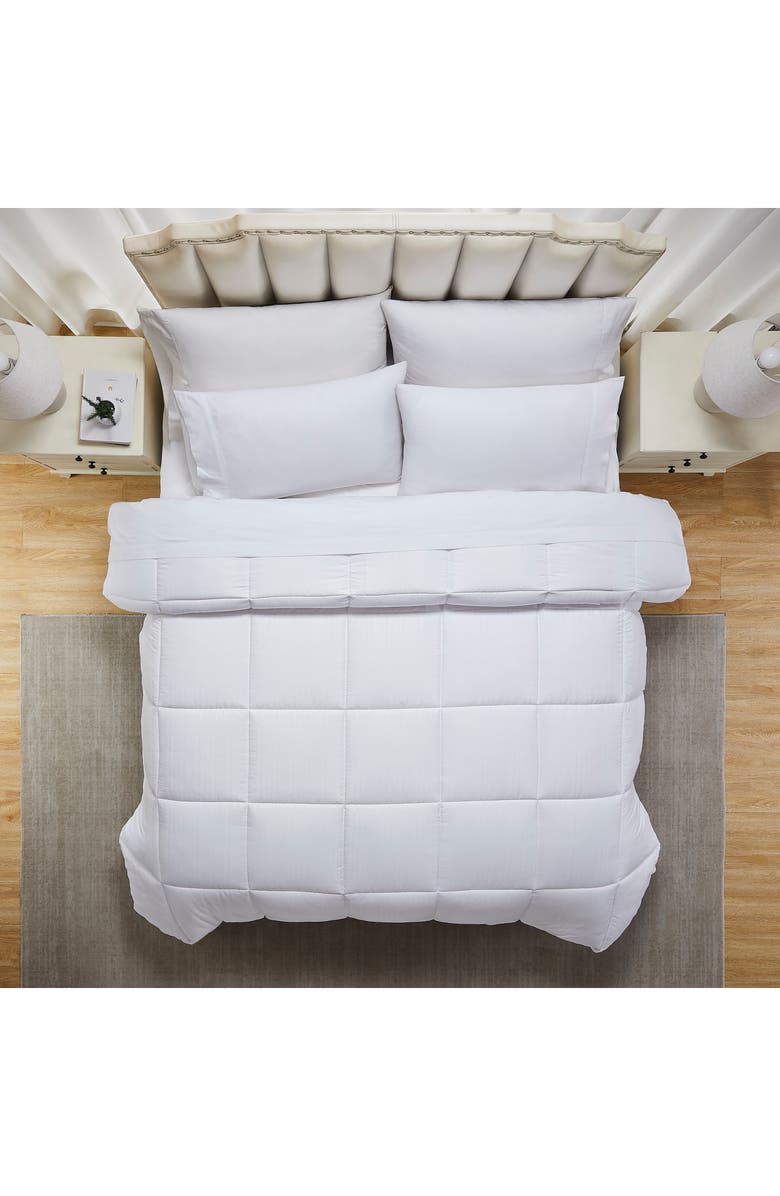 Modern Threads Reversible Microfiber Comforter, Alternate, color, White Square