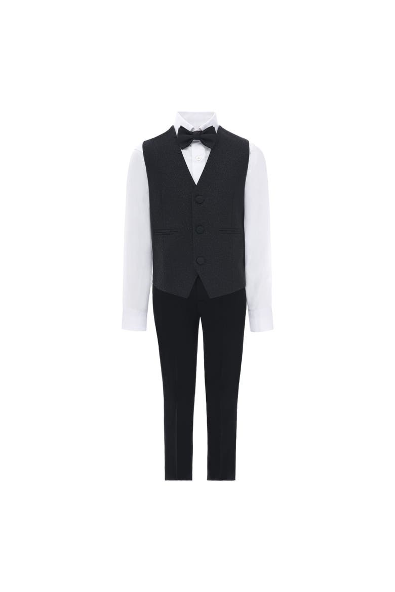 Glitter Lapel Suit, Alternate, color, Black