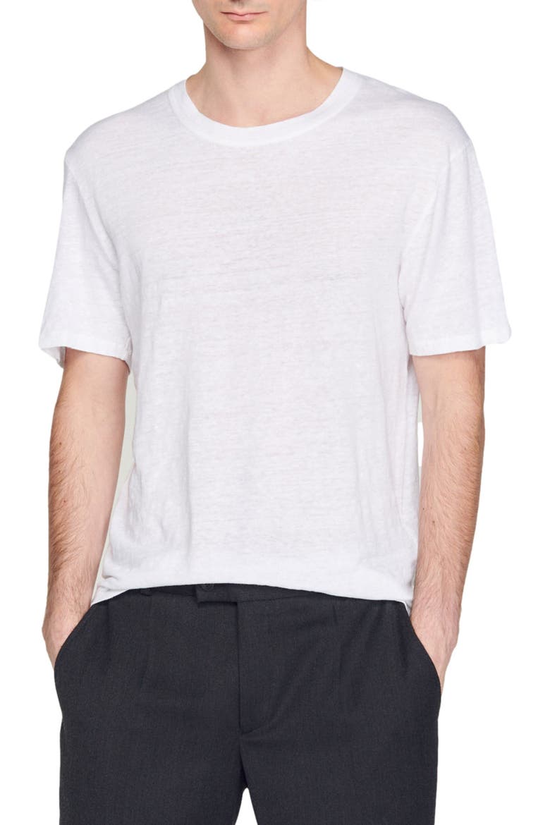 Certified linen T-shirt, Main, color, WHITE