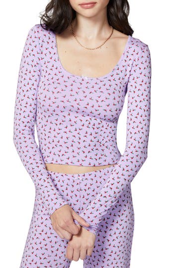 Florence By Mills Holidaze Rib Sleep Top In Millie Lav Hlly