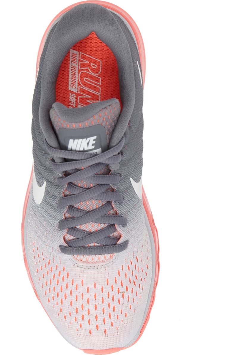 Nike Air Max 2017 Running Shoe, Alternate, color, Platinum/ Whte/ Grey/ Hot Lava